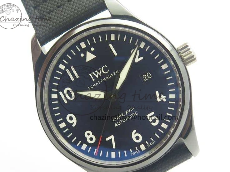MIROTIME 0406 HighQuality Mark XVIII LAUREUS IW324703 Black Ceramic MKF Best Edition On Black Nylon Strap A 7218